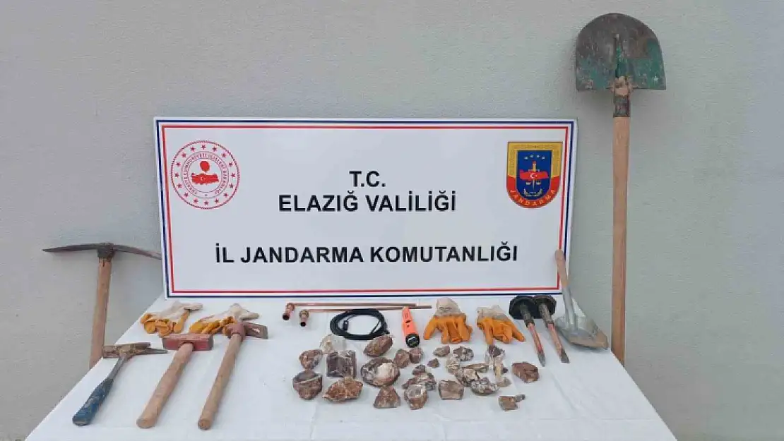 Elazığ'da kaçak kazı yapan şüpheli yakalandı