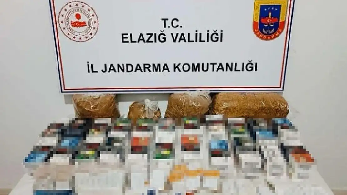 Elazığ'da kaçak tütün ve makaron ele geçirildi