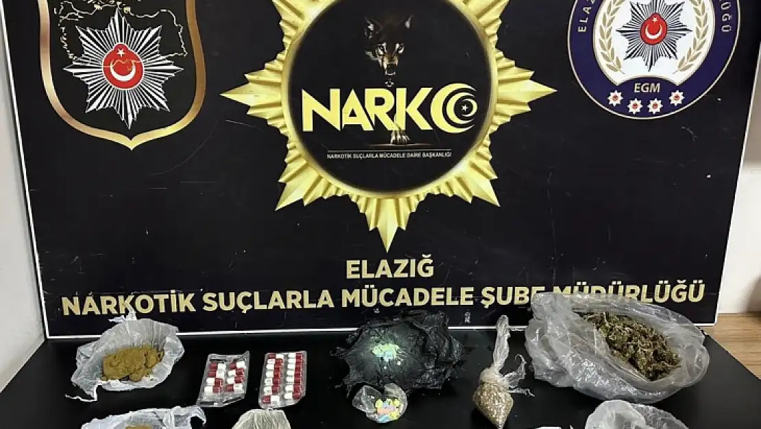 Elazığ'da kilo kilo uyuşturucu ele geçirildi: 3 tutuklama