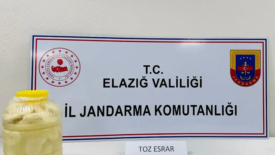 Elazığ'da peynir bidonu içerisinde uyuşturucu madde ele geçirildi