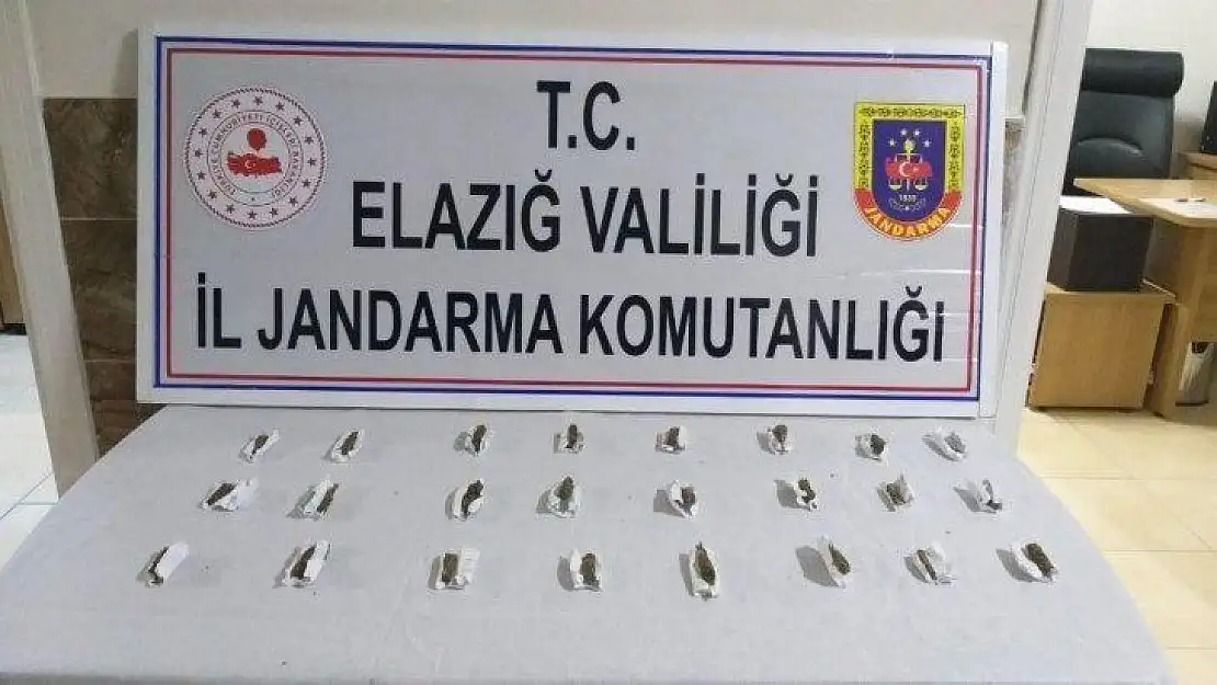 Elazığ'da satışa hazır uyuşturucu paketleri ile 1 şüpheli yakalandı