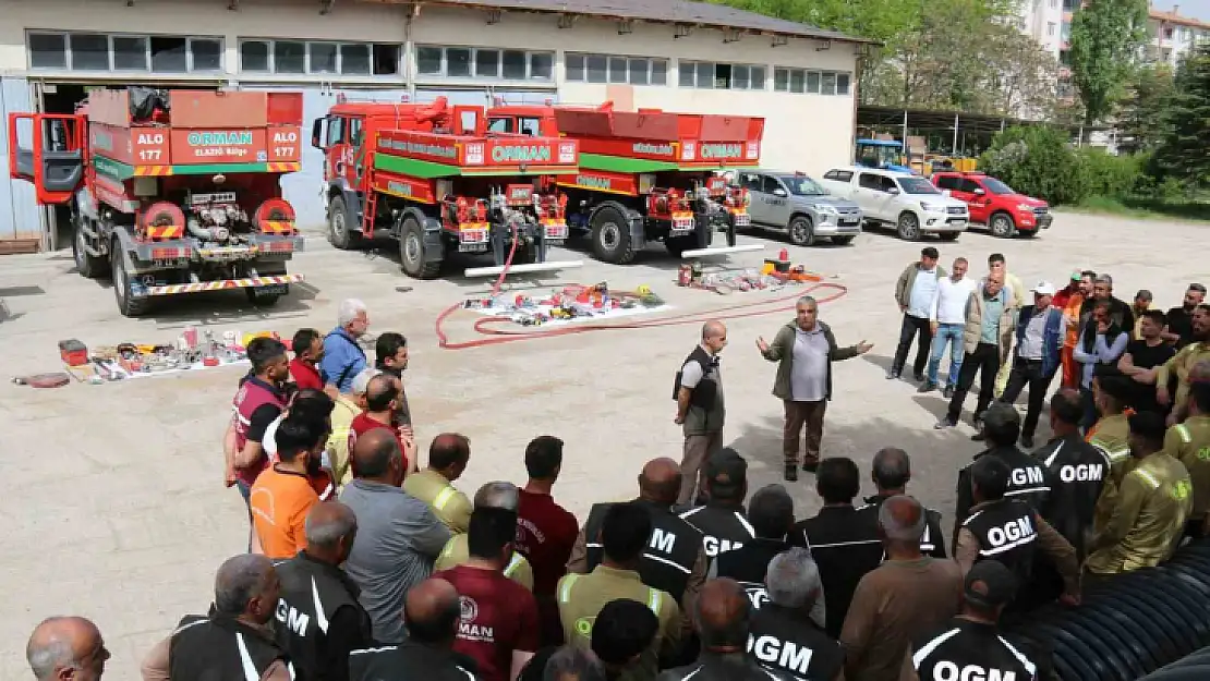 Elazığ'da yangın ile mücadele eğitimleri sürüyor