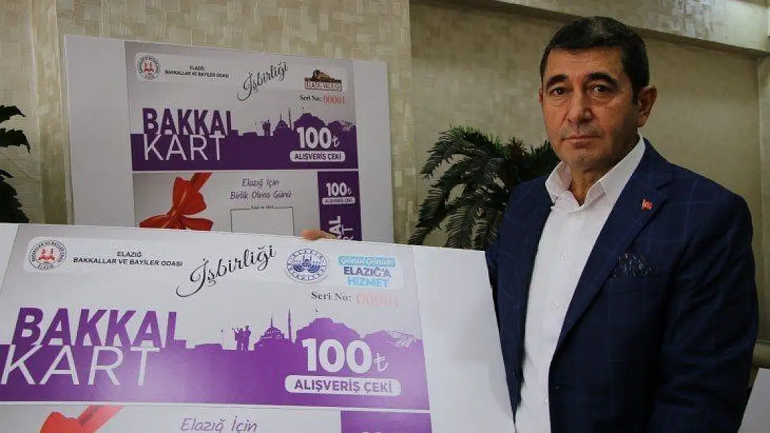 Elazığ'da yerel esnafa 'Bakkal Kart' desteği