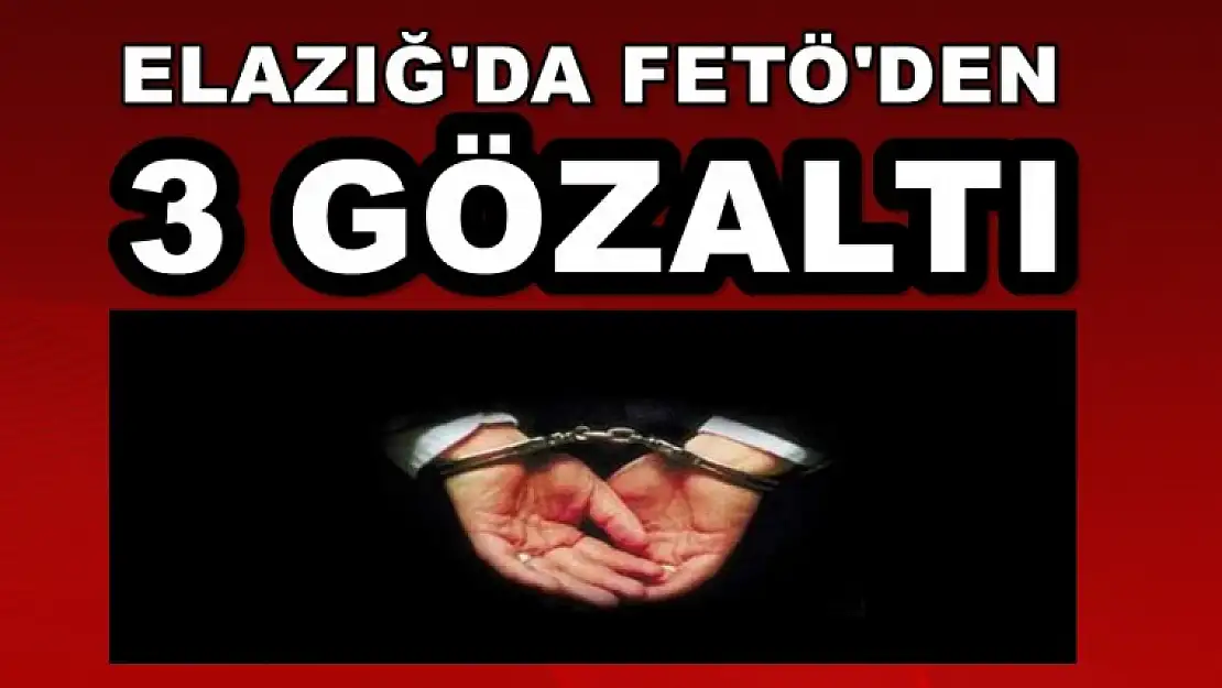 Elazığ'da FETÖ'den 3 Gözaltı Daha