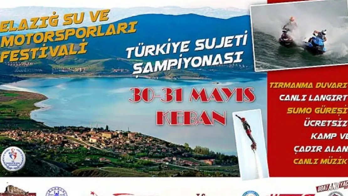 Keban'da Su Jeti Şampiyonası Yapılacak