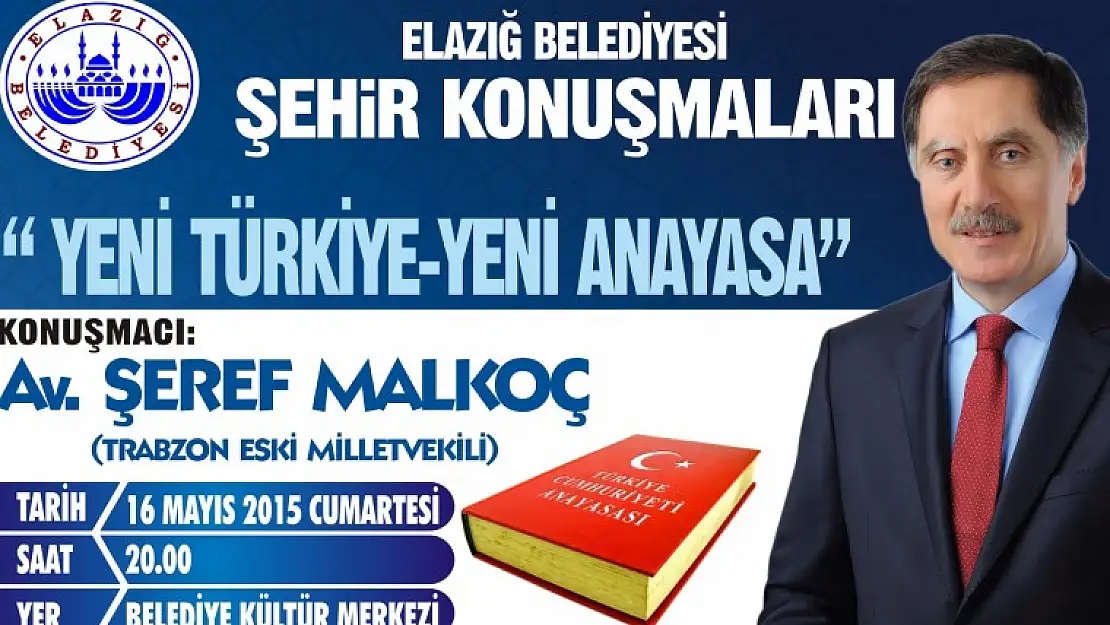 Şehir Konuşmalarına Şeref Malkoç Katılacak