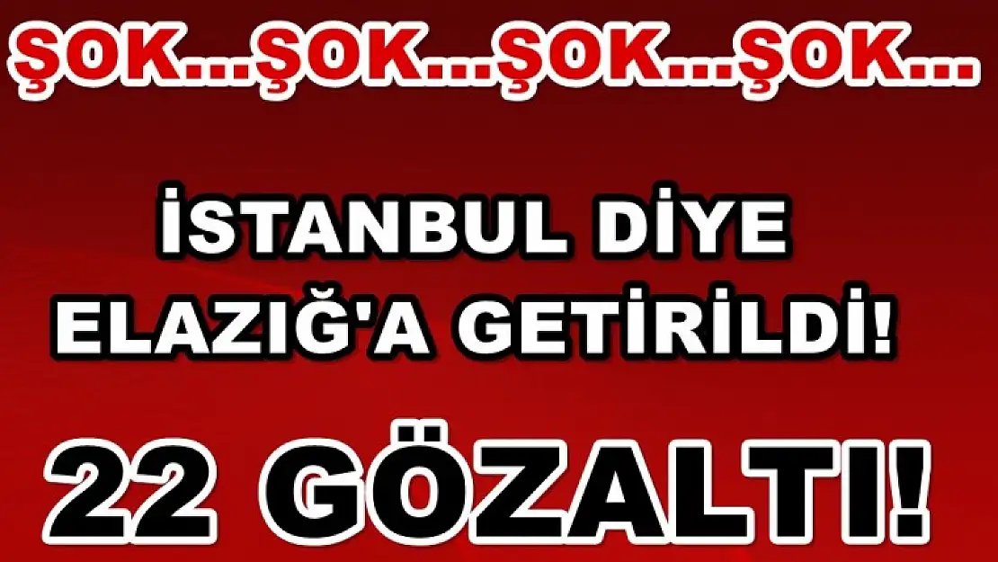 Elazığ'da 22 Göçmene Gözaltı