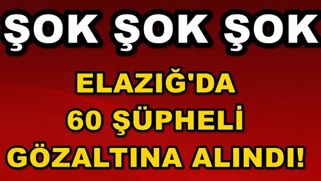 60 Şüpheliye Gözaltı!