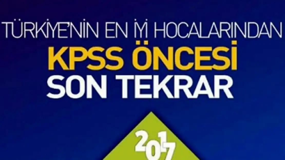 KPSS İçin Son Tekrar