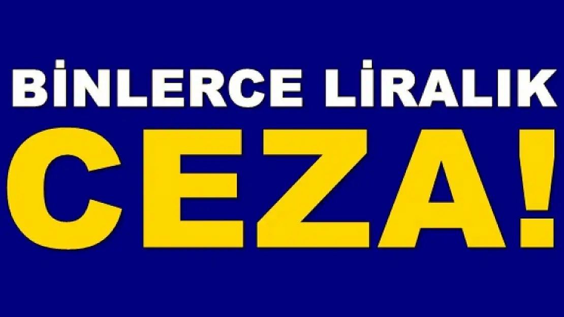 Binlerce Lira Ceza Ödenecek!