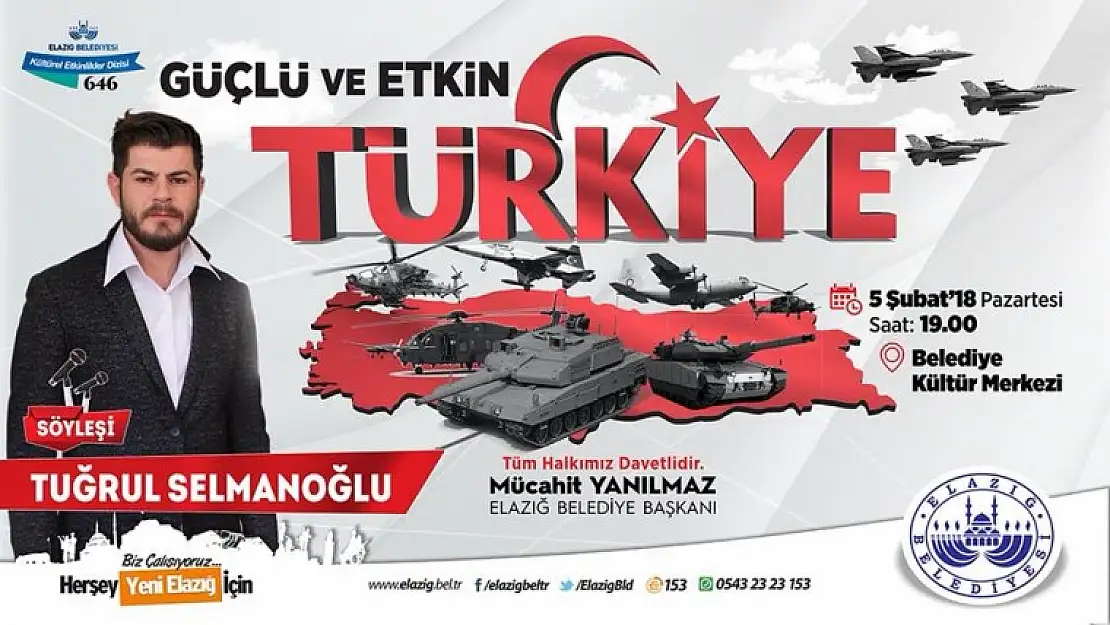 Tuğrul Selmanoğlu Yarın Elazığ'da