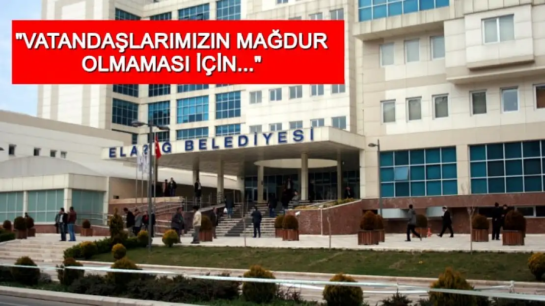Belediye'den Uyarı!