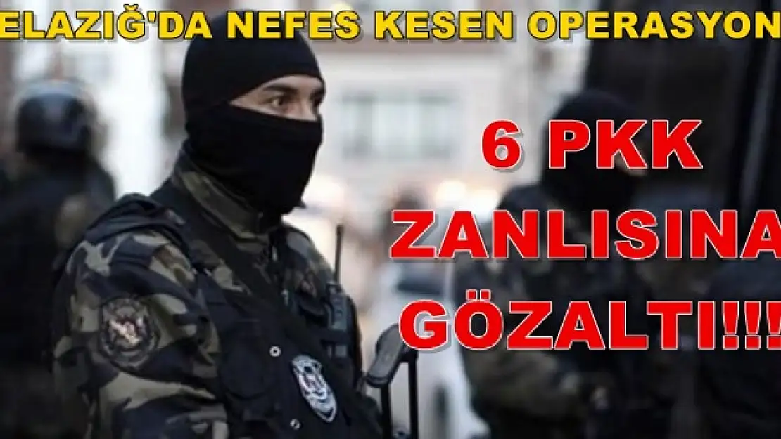 PKK Operasyonu: 6 Gözaltı