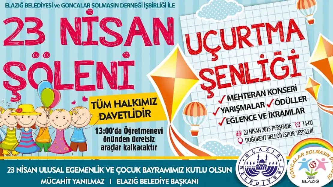 Belediye 23 Nisan'ı Uçurtma Şenliğiyle Kutluyor