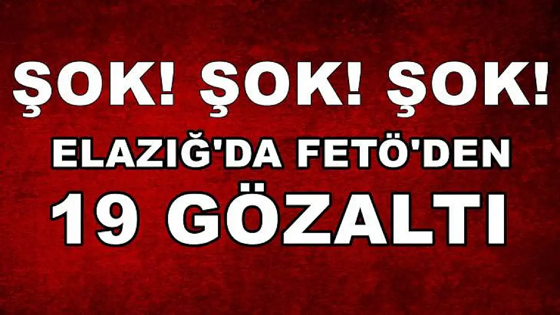 Şok Şok! FETÖ'den 19 Gözaltı Daha