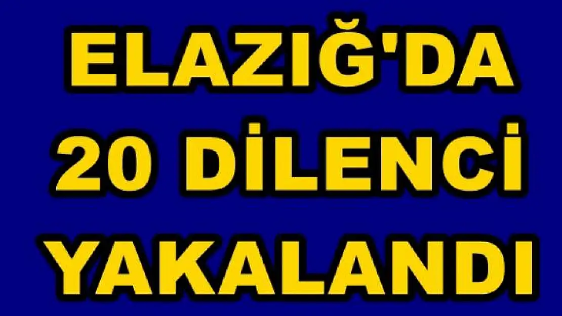 Elazığ'da 20 Dilenci Yakalandı