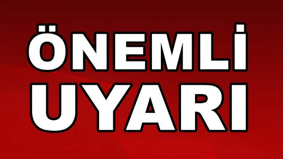 Belediye'den Vatandaşlara Uyarı