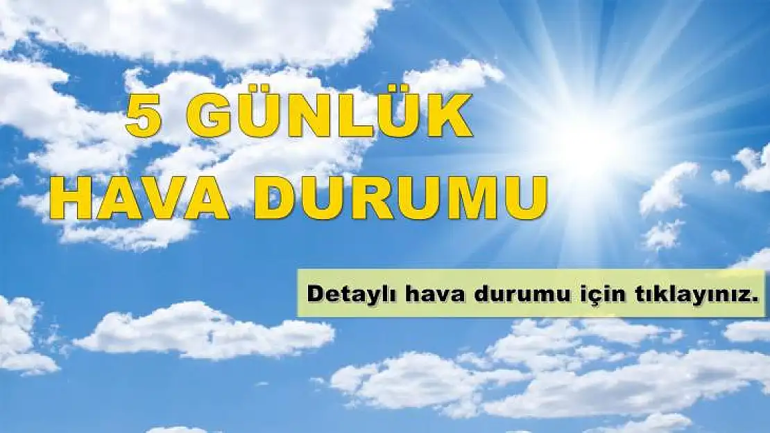 Elazığ Hava Durumu (5 Günlük)