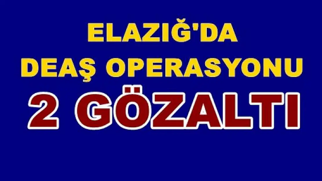 Elazığ'da DEAŞ Operasyonu: 2 Gözaltı