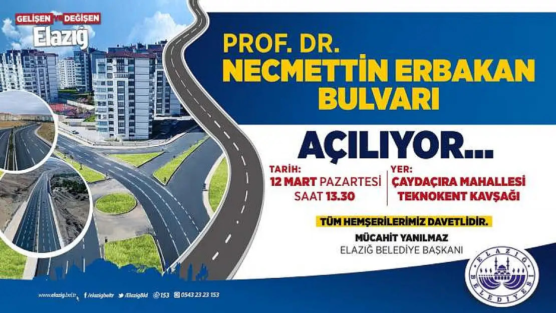 Prof.Dr. Necmettin Erbakan Bulvarı Açılıyor