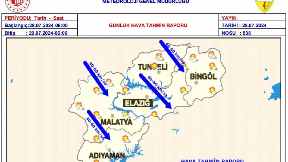 Meteorolojiden kuvvetli rüzgar uyarısı