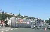 Elazığ'da beton mikseri devrildi: 1 yaralı