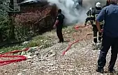 Elazığ'da odunluk yangını