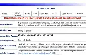 Meteorolojiden Elazığ için kuvvetli yağış uyarısı