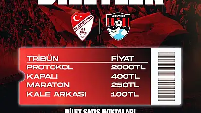 Elazığspor - Vanspor FK rövanş maçı biletleri satışta