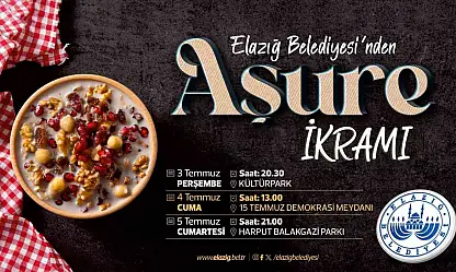 Elazığ Belediyesinden aşure ikramı