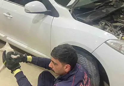 Elazığ'da aracın motor kısmına sıkışan kedi, itfaiye tarafından kurtarıldı