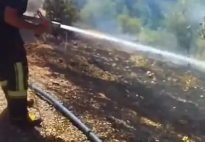 Elazığ'da bahçe yangını söndürüldü