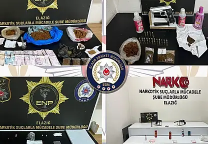 Elazığ'da uyuşturucu operasyonu: 7 tutuklama