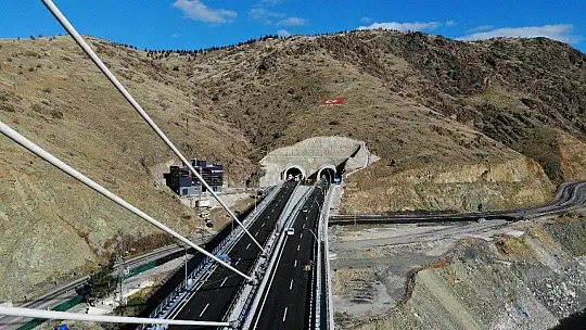2 bin 400 metre tünelle bağlanan Kömürhan Köprüsü açılışa hazır