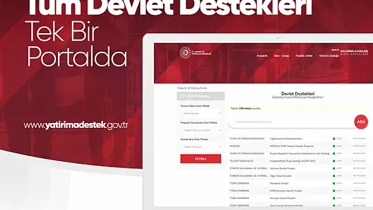 TÜM DEVLET DESTEKLERİ BİR TIK UZAKLIKTA