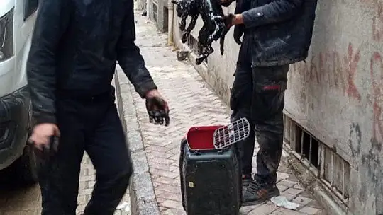 Akaryakıt tankına düşen kedi, zeytinyağı ile 2 saatte temizlendi