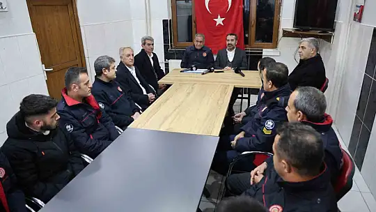 Başkan Şerifoğulları yılın son gününde itfaiye personeliyle buluştu