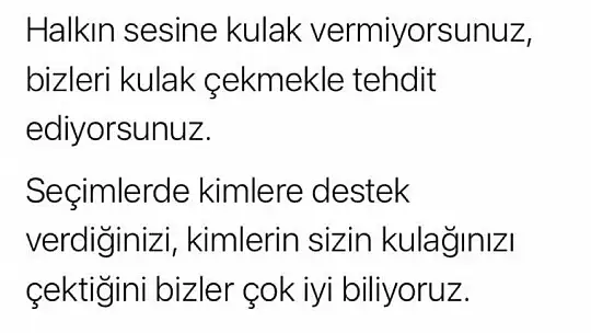 Öztunç'a 'Kulak Çekme' Tepkisi