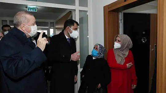 Cumhurbaşkanı Erdoğan'dan ev ziyareti