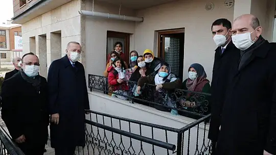 Cumhurbaşkanı Erdoğan'dan ev ziyareti
