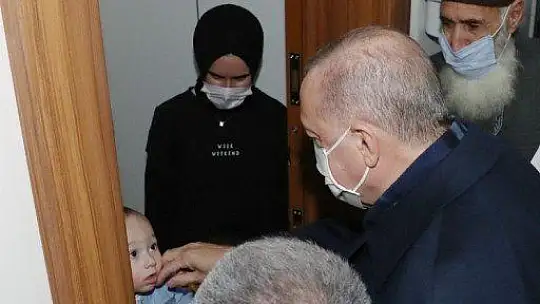 Cumhurbaşkanı Erdoğan'dan ev ziyareti
