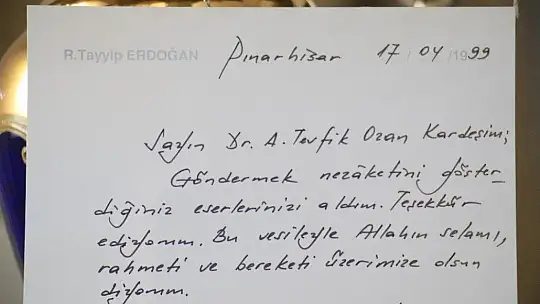 Cumhurbaşkanı Erdoğan'ın gönderdiği mektup 22 yıl sonra ortaya çıktı