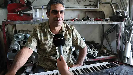 Elazığ'da 'Sanayinin Fazıl Say'ı': Oto tamir ustası nota bilgisi olmadan müzik yapıyor