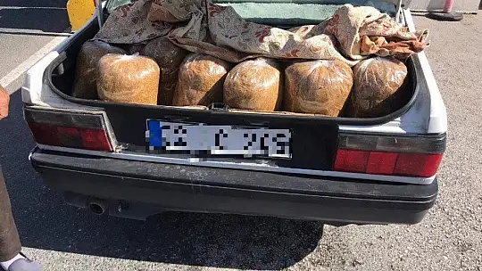Elazığ'da 161 kilogram tütün ele geçirildi