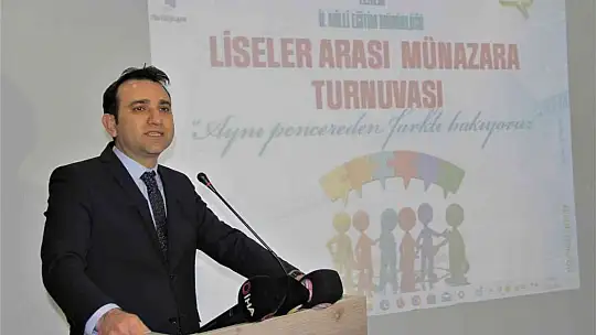 Elazığ'da 33 lisenin katılımıyla 'Münazara' turnuvasında start verildi