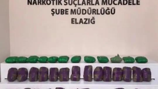 Elazığ'da 41 kilo 750 gram eroin ele geçirildi