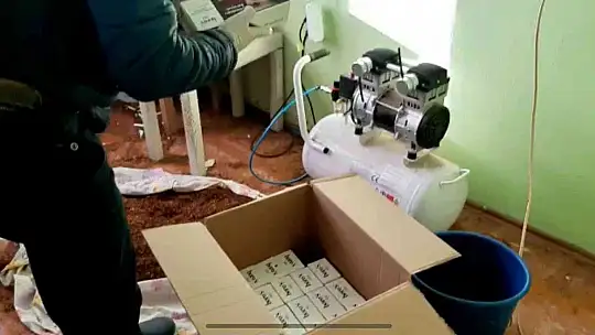 Elazığ'da 60 bin lira değerinde kaçak tütün ürünleri ele geçirildi