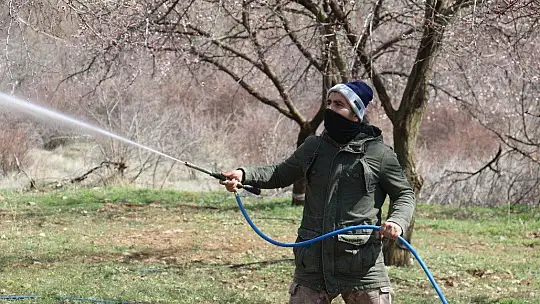 Elazığ'da ağaçlar beyaz gelinliğini giydi, muhteşem görüntü ortaya çıktı