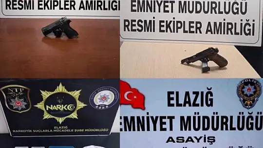 Elazığ'da asayiş uygulaması: 3 tutuklama