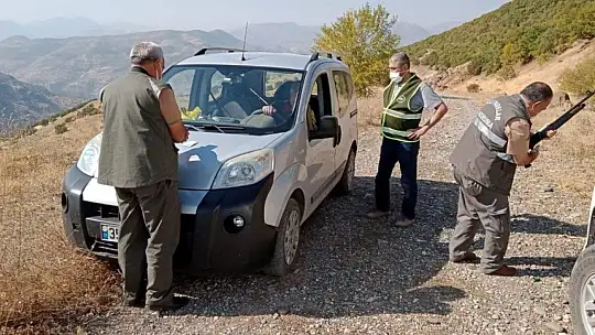 Elazığ'da av denetimi 3 şahsa yasal işlem yapıldı
